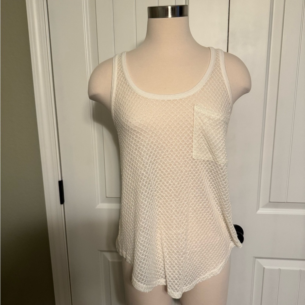 White Sleeveless Women's Top or swimsuit coverup